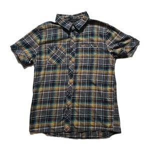 Hippy Tree Nomad Division Shirt Men Medium Plaid Flannel Western Button Preppy